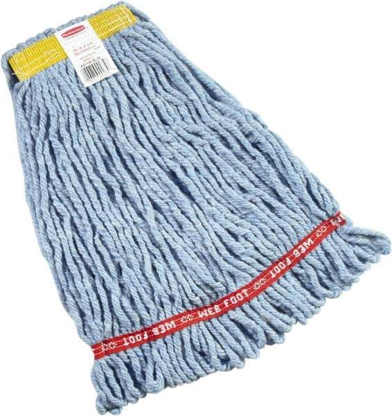 Rubbermaid - 1" Yellow Head Band, Small Blended Fiber Loop End Mop Head - 4 Ply, Side Loading Connection - Top Tool & Supply