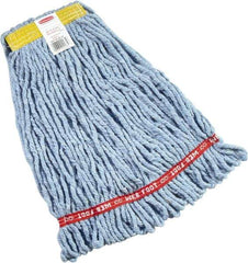 Rubbermaid - 1" Yellow Head Band, Small Blended Fiber Loop End Mop Head - 4 Ply, Side Loading Connection - Top Tool & Supply