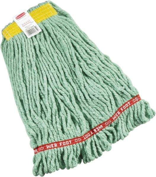 Rubbermaid - 1" Yellow Head Band, Small Blended Fiber Loop End Mop Head - 4 Ply, Side Loading Connection - Top Tool & Supply