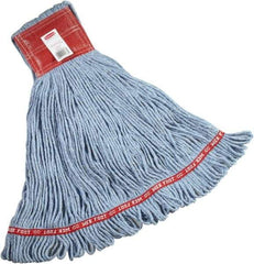 Rubbermaid - 5" Red Head Band, Large Blended Fiber Loop End Mop Head - 4 Ply, Clamp Jaw Connection - Top Tool & Supply