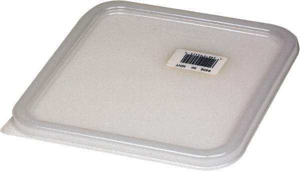 Rubbermaid - 8.8" Long x 8.3" Wide, Rectangular Polyethylene Lid - Corner-Pull Tab, Use with FG630200, FG630400, FG630600, FG630800, FG9F0400, FG9F0500, FG9F0600 - Top Tool & Supply