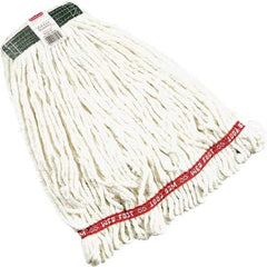 Rubbermaid - 1" Green Head Band, Medium Blended Fiber Loop End Mop Head - Side Loading Connection - Top Tool & Supply