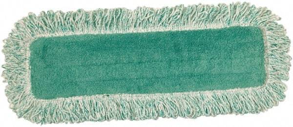 Rubbermaid - 508mm Long x 8" Wide Microfiber Dust Mop Head - Green, Fringed Head - Top Tool & Supply