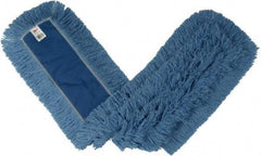 Rubbermaid - 48" Long x 5" Wide Cotton/Synthetic Dust Mop Head - Envelope Connection, Blue, Cut-End Head, Launderable - Top Tool & Supply