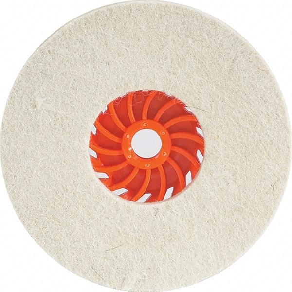 WALTER Surface Technologies - 5" Diam x 1/2" Thick Unmounted Buffing Wheel - Felt Cup Disc, 5/8-11 Arbor Hole, Hard Density - Top Tool & Supply