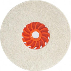 WALTER Surface Technologies - 5" Diam x 1/2" Thick Unmounted Buffing Wheel - Felt Cup Disc, 5/8-11 Arbor Hole, Hard Density - Top Tool & Supply