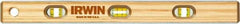 Irwin - 24" Long 6 Vial Box Beam Level - Hardwood, Brown, 2 Level & 4 Plumb Vials - Top Tool & Supply