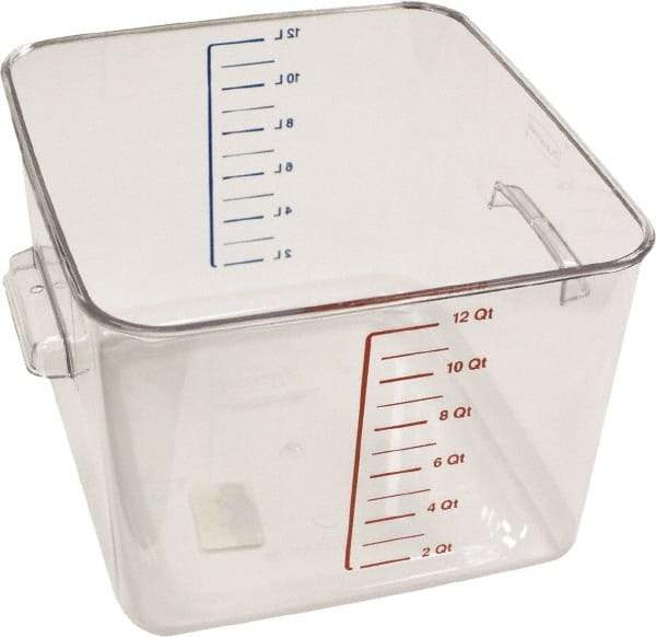 Rubbermaid - Rectangular, Clear Polycarbonate Food Storage Container - 7.8" High x 10-1/2" Wide x 11.3" Long - Top Tool & Supply