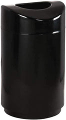 Rubbermaid - 30 Gal Black Round Decorative Waste Receptacle With Top - Metal, 851mm High - Top Tool & Supply