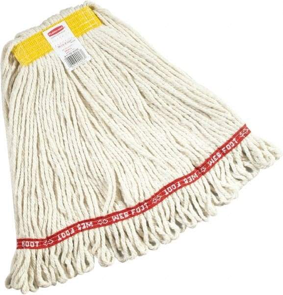 Rubbermaid - Yellow Head Band, Small Blended Fiber Loop End Mop Head - 4 Ply, Screw On Connection - Top Tool & Supply