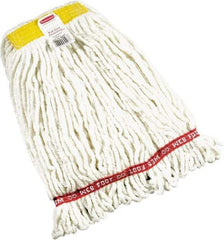 Rubbermaid - 1" Yellow Head Band, Small Blended Fiber Loop End Mop Head - Side Loading Connection - Top Tool & Supply