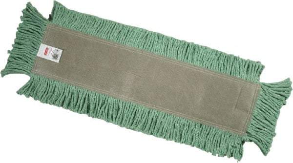 Rubbermaid - 24" Long x 5" Wide Cotton/Synthetic Dust Mop Head - Envelope Connection, Green, Cut-End Head - Top Tool & Supply