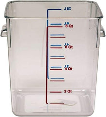 Rubbermaid - Square, Clear Polycarbonate Food Storage Container - 8.8" High x 8.8" Wide x 8.8" Long - Top Tool & Supply