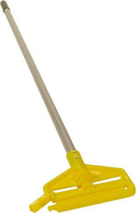 Rubbermaid - 60" Standard Aluminum Clamp Jaw Mop Handle - 1" Mop Head Band, Plastic Connector, Use with Wet Mops - Top Tool & Supply