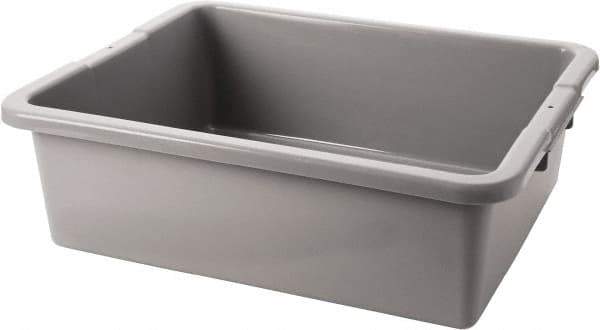 Rubbermaid - 4.6 Gal, Gray Polyethylene Tote Container - Nesting, 20" Long x 15" Wide x 5" High - Top Tool & Supply