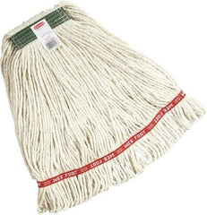 Rubbermaid - Green Head Band, Medium Blended Fiber Loop End Mop Head - 4 Ply, Screw On Connection - Top Tool & Supply