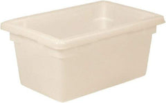 Rubbermaid - Rectangular, White Polyethylene Food Tote Box - 9" High x 12" Wide x 18" Long, with Snap-On Lid - Top Tool & Supply