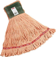 Rubbermaid - 5" Green Head Band, Medium Blended Fiber Loop End Mop Head - 4 Ply, Side Loading Connection - Top Tool & Supply