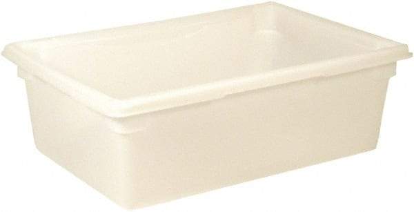 Rubbermaid - Rectangular, White Polyethylene Food Tote Box - 9" High x 18" Wide x 26" Long, with Snap-On Lid - Top Tool & Supply