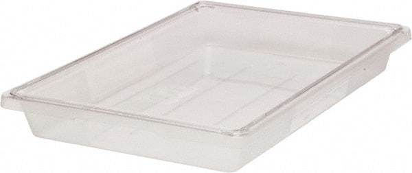 Rubbermaid - Rectangular, Clear Polycarbonate Food Tote Box - 3-1/2" High x 12" Wide x 18" Long, with Snap-On Lid - Top Tool & Supply