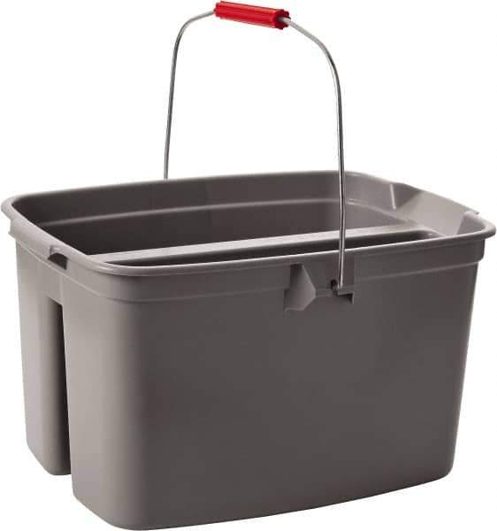 Rubbermaid - 19 Qt Double Pail - 18" Long x 10" High, Gray - Top Tool & Supply