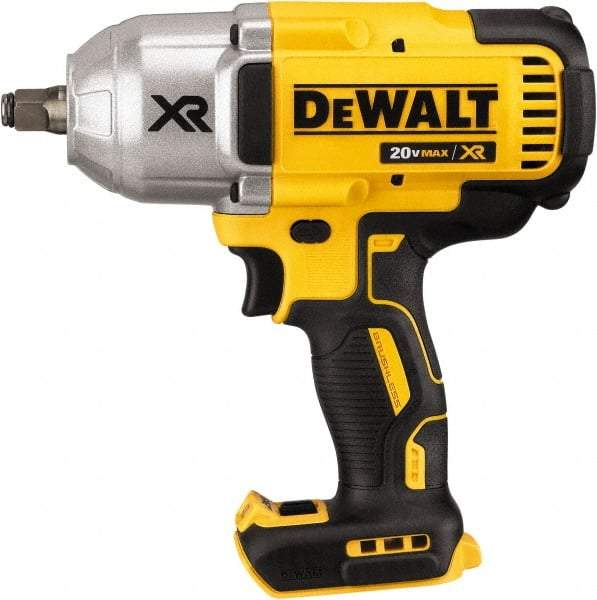 DeWALT - 1/2" Drive 20 Volt Mid-Handle Cordless Impact Wrench & Ratchet - 1,900 RPM, 0 to 2,400 BPM, 700 Ft/Lb Torque, Lithium-Ion Batteries Not Included - Top Tool & Supply