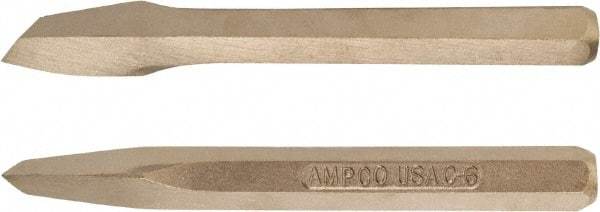 Ampco - 12" OAL x 3/4" Blade Width Nonsparking Diamond Point Chisel - 3/4" Tip - Top Tool & Supply