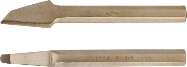 Ampco - 8" OAL x 3/8" Blade Width Nonsparking Groove Chisel - 3/8" Tip - Top Tool & Supply