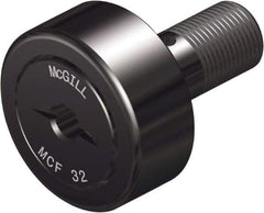 McGill - 26mm Roller Diam x 12mm Width, 10mm Stud Diam x 23mm Length, Crowned Sealed Stud Cam Follower - Steel, 12mm Thread Length, M10x1 Thread, 36mm OAL, 1,765 Lb Dynamic Cap, 2,338 Lb Static Cap - Top Tool & Supply