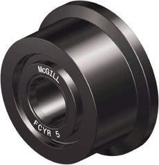 McGill - 1-1/8" Bore, 3-1/2" Roller Diam x 2" Roller Width, Steel Flanged Yoke Roller - 14,300 Lb Dynamic Load Capacity, 2.06" Overall Width - Top Tool & Supply