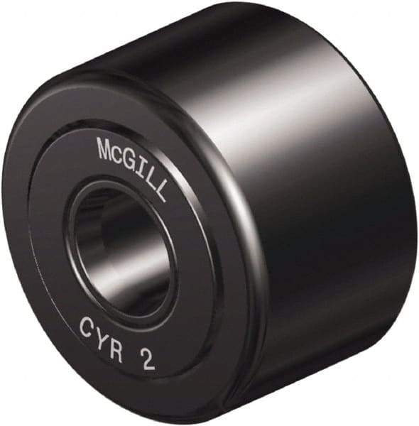 McGill - 1/2" Bore, 1-3/4" Roller Diam x 1" Roller Width, Steel Yoke Cam Follower - 6,385 Lb Dynamic Load Capacity, 1-1/16" Overall Width - Top Tool & Supply