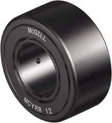 McGill - 40mm Bore, 80mm Roller Diam x 35mm Width, Steel Crowned Sealed Yoke Roller - 9,326 Lb Dynamic Load Capacity, 32mm Overall Width - Top Tool & Supply