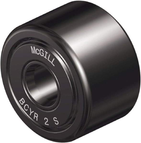 McGill - 3/8" Bore, 1-1/4" Roller Diam x 3/4" Roller Width, Steel Sealed Self-Lubricating Yoke Cam Follower with Nonmetallic Bushing - 0.81" Overall Width - Top Tool & Supply