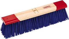 Harper Brush - 24" Rough Surface Synthetic Push Broom - 4-1/8" Bristle Length, Wood Block, Bolt-On Handle Connection, Handle Sold Separately - Top Tool & Supply