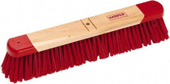 Harper Brush - 18" General Purpose Synthetic Push Broom - 3" Bristle Length, Wood Block, Bolt-On Handle Connection, Handle Sold Separately - Top Tool & Supply