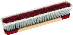 Harper Brush - 18" Medium Duty Synthetic Push Broom - 3" Bristle Length, Wood Block, Bolt-On Handle Connection, Handle Sold Separately - Top Tool & Supply