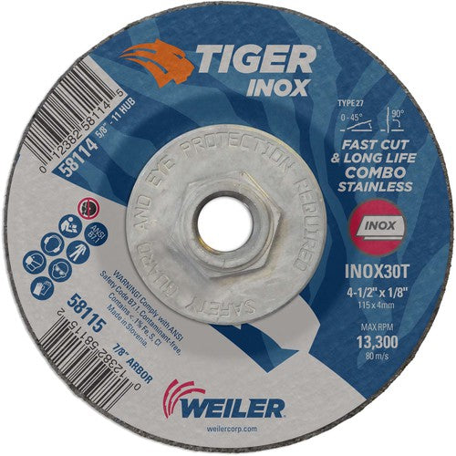 ‎4-1/2X1/8 TIGER INOX TYPE 27 - Top Tool & Supply