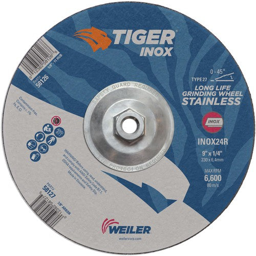 9X1/4 TIGER INOX TYPE 27 GRIND WHL - Top Tool & Supply