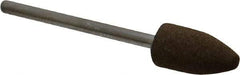 Grier Abrasives - 3/8" Max Diam x 2-1/4" Long, Cone B52, Rubberized Point - Medium Grade, Aluminum Oxide, Mounted - Top Tool & Supply