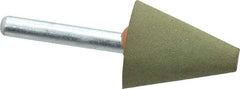 Grier Abrasives - 1" Max Diam x 2-1/4" Long, Cone A2, Rubberized Point - Medium Grade, Aluminum Oxide, Mounted - Top Tool & Supply