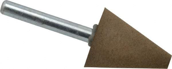 Grier Abrasives - 1" Max Diam x 2-1/4" Long, Cone A2, Rubberized Point - Medium Grade, Aluminum Oxide, Mounted - Top Tool & Supply