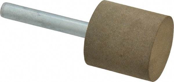 Grier Abrasives - 1" Max Diam x 2-1/2" Long, Cylinder W220, Rubberized Point - Medium Grade, Aluminum Oxide, Mounted - Top Tool & Supply