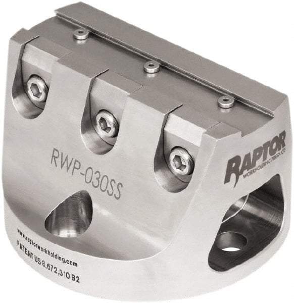 Raptor Workholding - 3/4" Jaw Width, 3" High Dovetail Vise - For Use with 4 & 5 Axis Workholding Systems - Top Tool & Supply