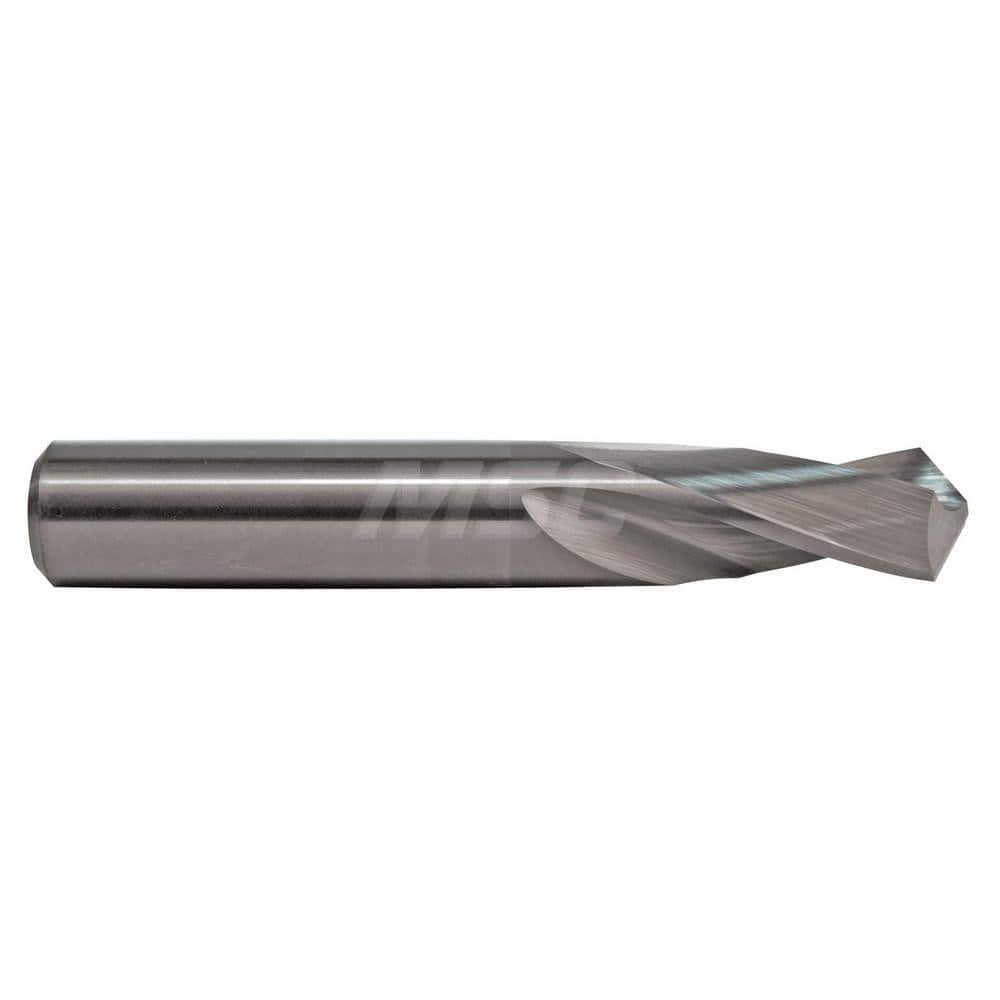 Screw Machine Length Drill Bit: 0.413″ Dia, 118 °, Solid Carbide Bright/Uncoated, Right Hand Cut, Spiral Flute, Straight-Cylindrical Shank, Series 206