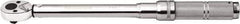 Paramount - 3/8" Drive Micrometer Type Ratchet Head Torque Wrench - 4.5 N/m to 23 N/m Torque, 11-21/32" OAL, 1 In/Lb Graduation - Top Tool & Supply