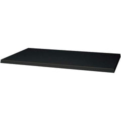 Hallowell - Charcoal, Cold Rolled Sheet Steel, Cabinet Shelf - 48" Wide x 24" Deep x 1" High Body - Top Tool & Supply