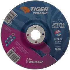 6X1/4 TIGER CERAMIC T27 GRIND WHL - Top Tool & Supply