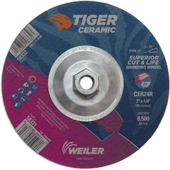 7X1/4 TIGER CERAMIC T27 GRIND WHL - Top Tool & Supply