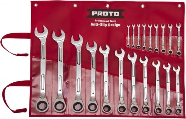 Wrench Set: 20 Pc, Metric Polished Finish