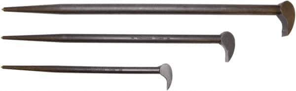 Proto - 3 Piece Rolling Head Pry Bar Set - Includes 12, 16 & 21" Lengths - Top Tool & Supply